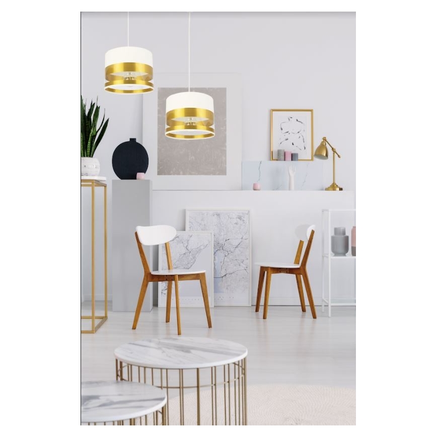 Chandelier on a string MILO 2xE27/60W/230V golden