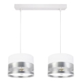 Chandelier on a string MILO 2xE27/60W/230V silver