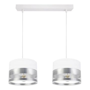 Chandelier on a string MILO 2xE27/60W/230V silver