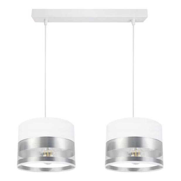 Chandelier on a string MILO 2xE27/60W/230V silver