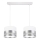 Chandelier on a string MILO 2xE27/60W/230V silver