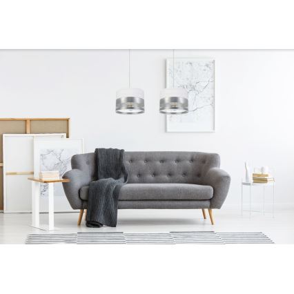 Chandelier on a string MILO 2xE27/60W/230V silver