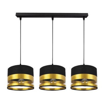 Chandelier on a string MILO 3xE27/60W/230V golden/black