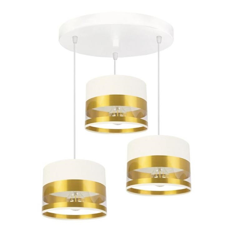 Chandelier on a string MILO 3xE27/60W/230V golden