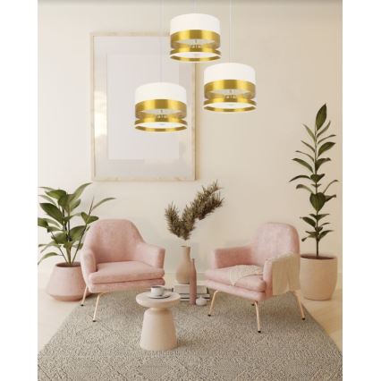 Chandelier on a string MILO 3xE27/60W/230V golden