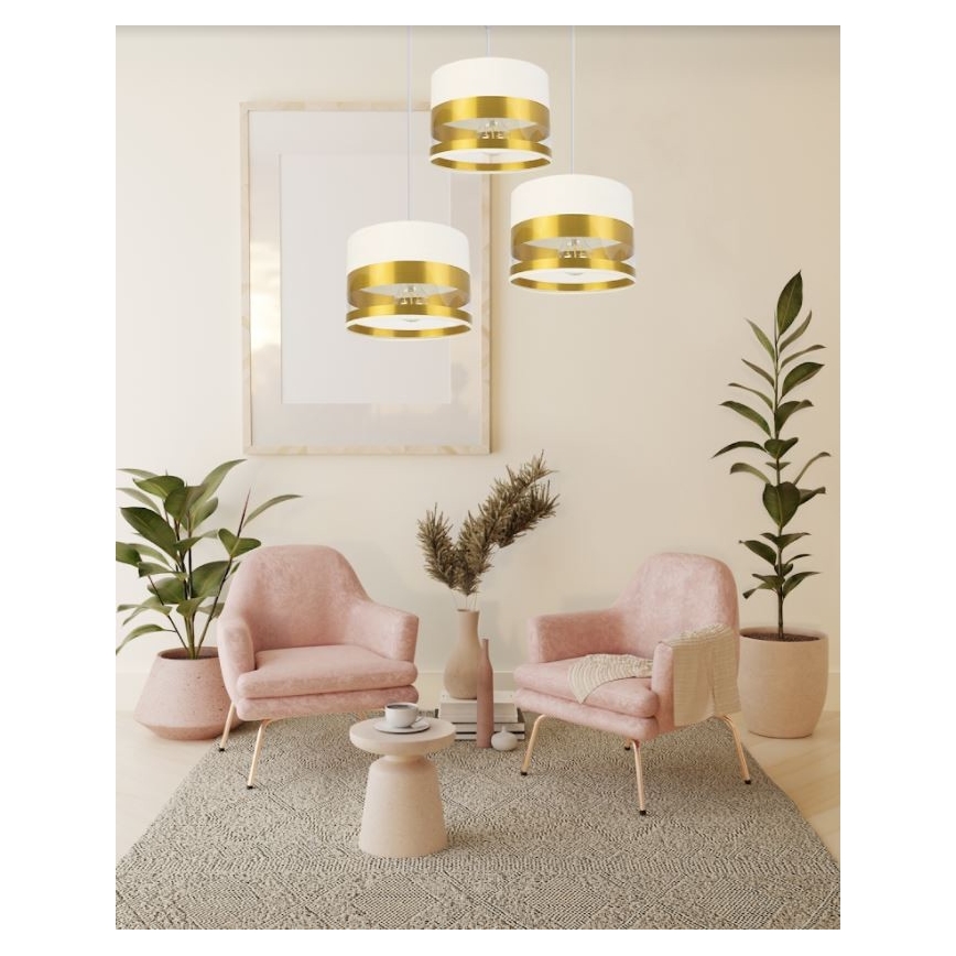 Chandelier on a string MILO 3xE27/60W/230V golden