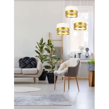 Chandelier on a string MILO 3xE27/60W/230V golden