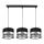 Chandelier on a string MILO 3xE27/60W/230V silver/black