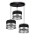 Chandelier on a string MILO 3xE27/60W/230V silver/black