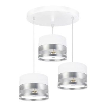 Chandelier on a string MILO 3xE27/60W/230V silver