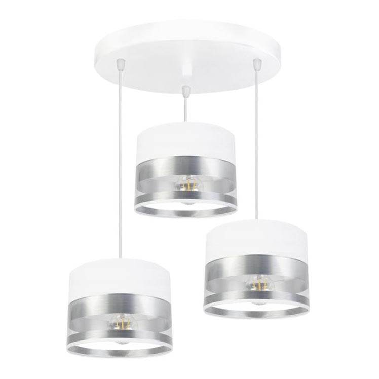 Chandelier on a string MILO 3xE27/60W/230V silver