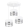 Chandelier on a string MILO 3xE27/60W/230V silver