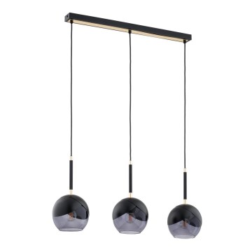 Chandelier on a string MILTONA 3xE27/60W/230V black/grey