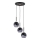 Chandelier on a string MILTONA 3xE27/60W/230V black/grey