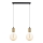 Chandelier on a string MIROS 2xE27/60W/230V black/golden