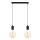 Chandelier on a string MIROS 2xE27/60W/230V black