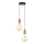 Chandelier on a string MIROS 2xE27/60W/230V round black/golden