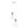 Chandelier on a string MIROS 2xE27/60W/230V round white/golden