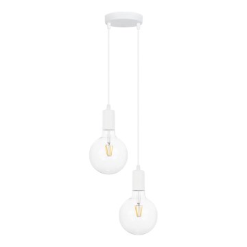 Chandelier on a string MIROS 2xE27/60W/230V round white