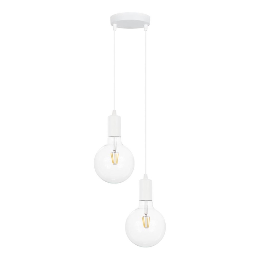 Chandelier on a string MIROS 2xE27/60W/230V round white