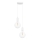 Chandelier on a string MIROS 2xE27/60W/230V round white