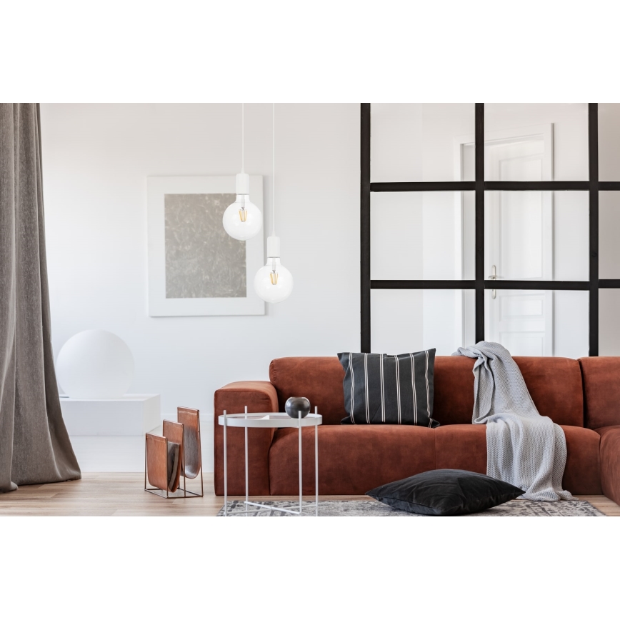 Chandelier on a string MIROS 2xE27/60W/230V round white