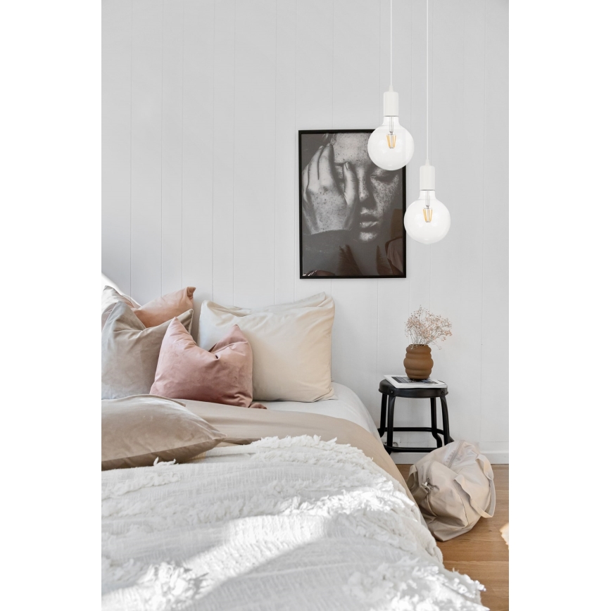 Chandelier on a string MIROS 2xE27/60W/230V round white