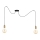 Chandelier on a string MIROS 2xE27/60W/230V spider black/gold