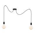 Chandelier on a string MIROS 2xE27/60W/230V spider black