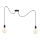 Chandelier on a string MIROS 2xE27/60W/230V spider black