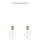 Chandelier on a string MIROS 2xE27/60W/230V white/golden