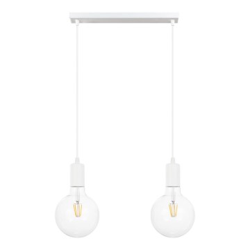 Chandelier on a string MIROS 2xE27/60W/230V white