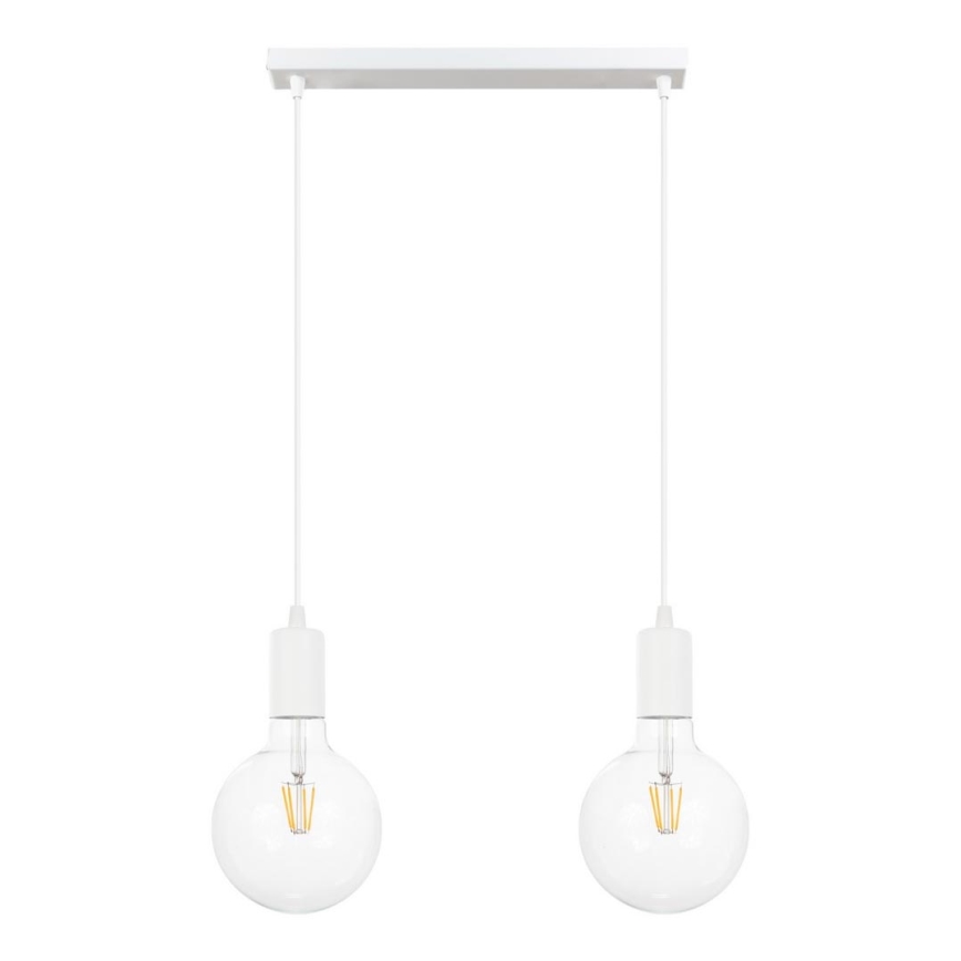 Chandelier on a string MIROS 2xE27/60W/230V white