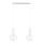 Chandelier on a string MIROS 2xE27/60W/230V white