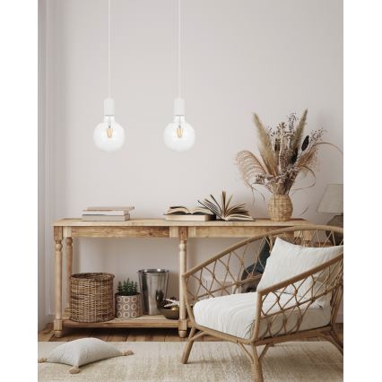 Chandelier on a string MIROS 2xE27/60W/230V white