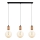 Chandelier on a string MIROS 3xE27/60W/230V black/copper