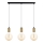 Chandelier on a string MIROS 3xE27/60W/230V black/golden