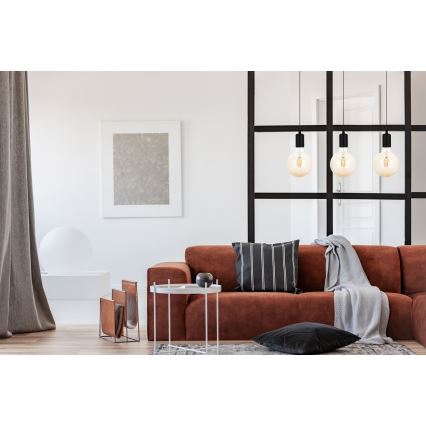 Chandelier on a string MIROS 3xE27/60W/230V black