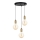 Chandelier on a string MIROS 3xE27/60W/230V round black/golden