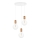 Chandelier on a string MIROS 3xE27/60W/230V round white/copper