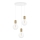 Chandelier on a string MIROS 3xE27/60W/230V round white/golden