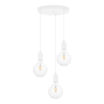 Chandelier on a string MIROS 3xE27/60W/230V round white