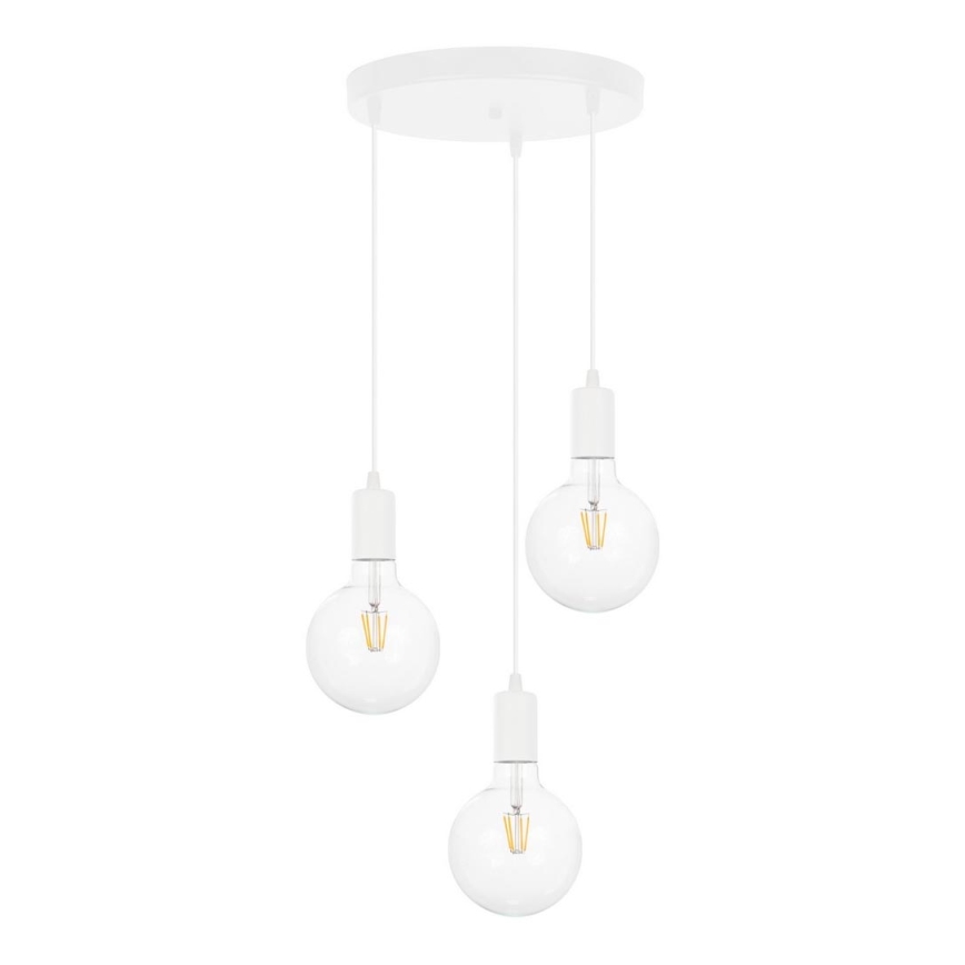 Chandelier on a string MIROS 3xE27/60W/230V round white