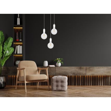 Chandelier on a string MIROS 3xE27/60W/230V round white