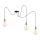 Chandelier on a string MIROS 3xE27/60W/230V spider black/gold