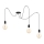 Chandelier on a string MIROS 3xE27/60W/230V spider black