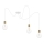 Chandelier on a string MIROS 3xE27/60W/230V spider white/gold
