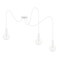 Chandelier on a string MIROS 3xE27/60W/230V spider white
