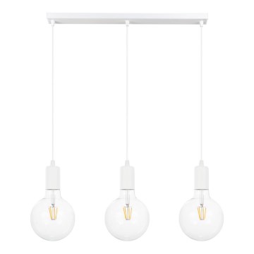 Chandelier on a string MIROS 3xE27/60W/230V white