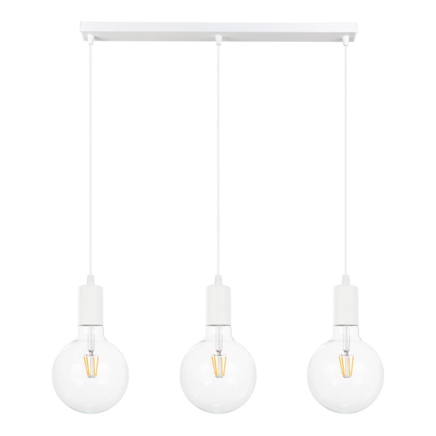 Chandelier on a string MIROS 3xE27/60W/230V white